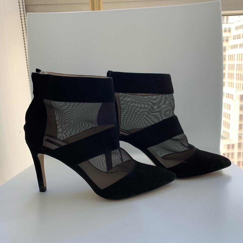 Zara Black Mesh Booties